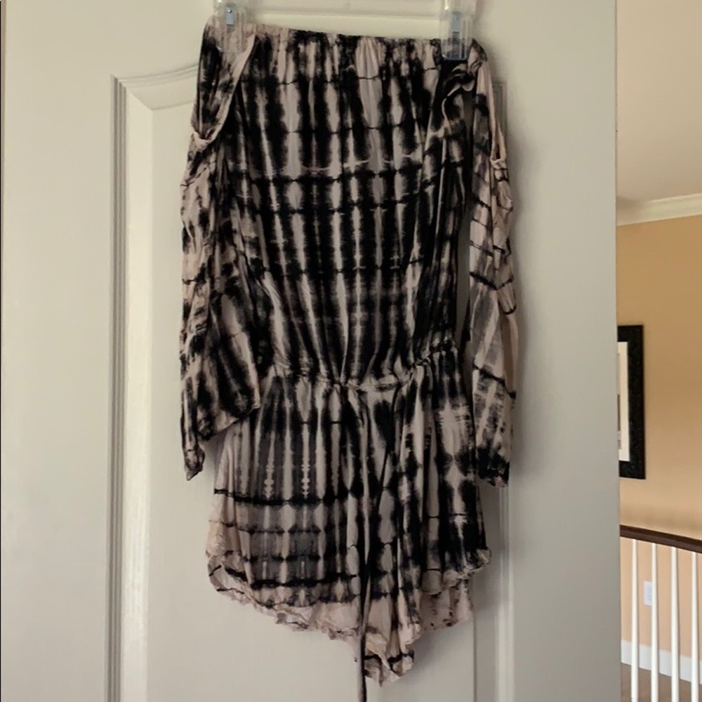 Romper tie dyed look.  Very comfortable